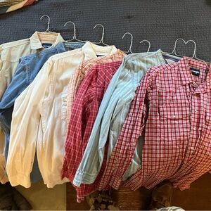 Men's Assorted Color Checkered and Solid Shirts